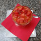 fresas con zumo de naranja